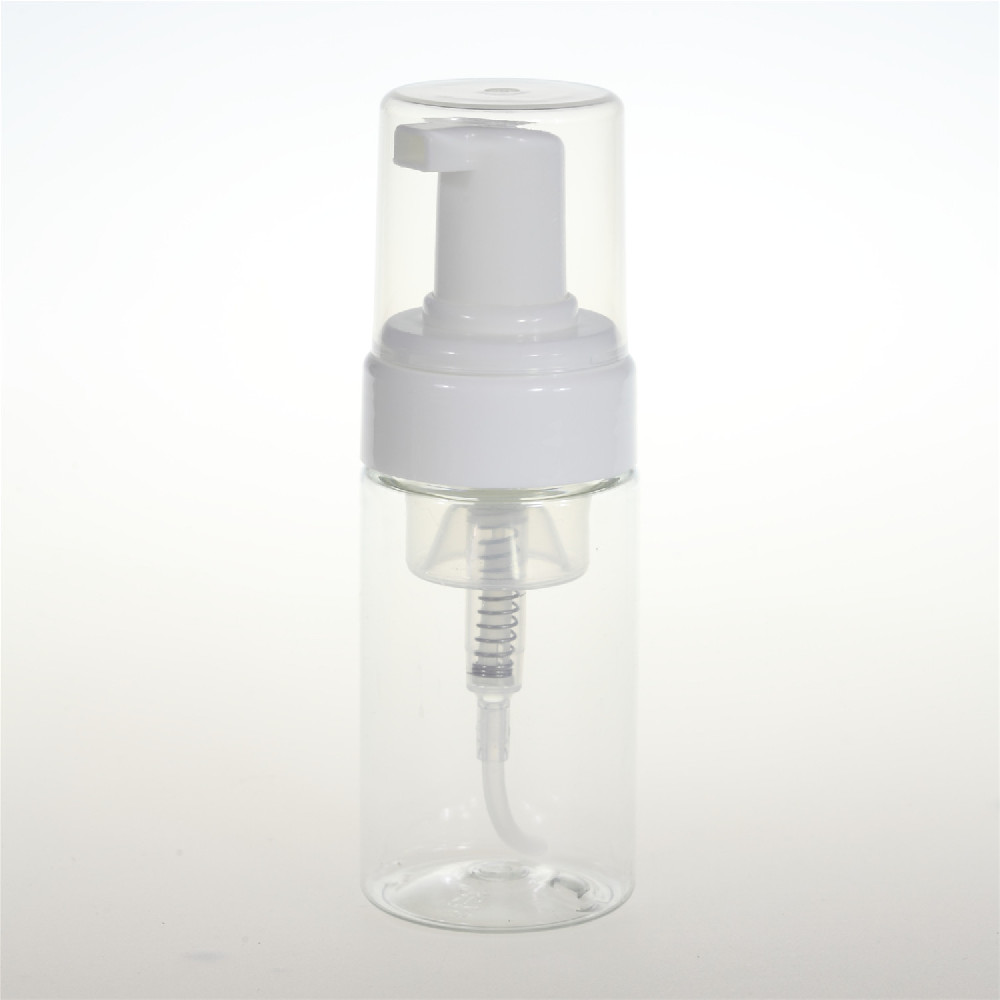 120 Ml 4Oz Clear PET Plastic Face Wash Cleanser Foam Pump Bottle