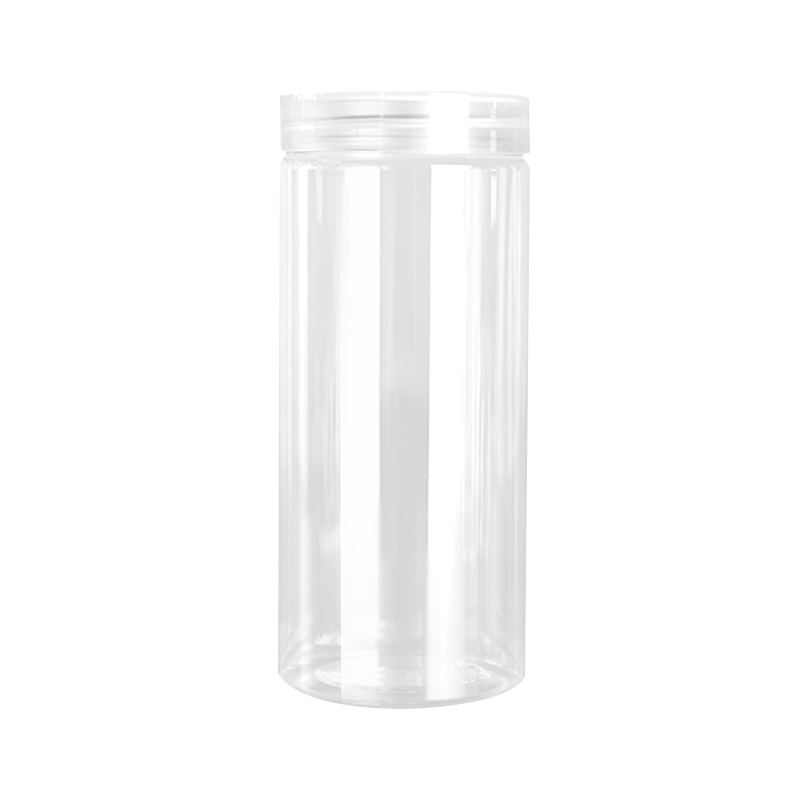 80 Ounce Tall Clear Empty Plastic Jars with Screw-on Lids &