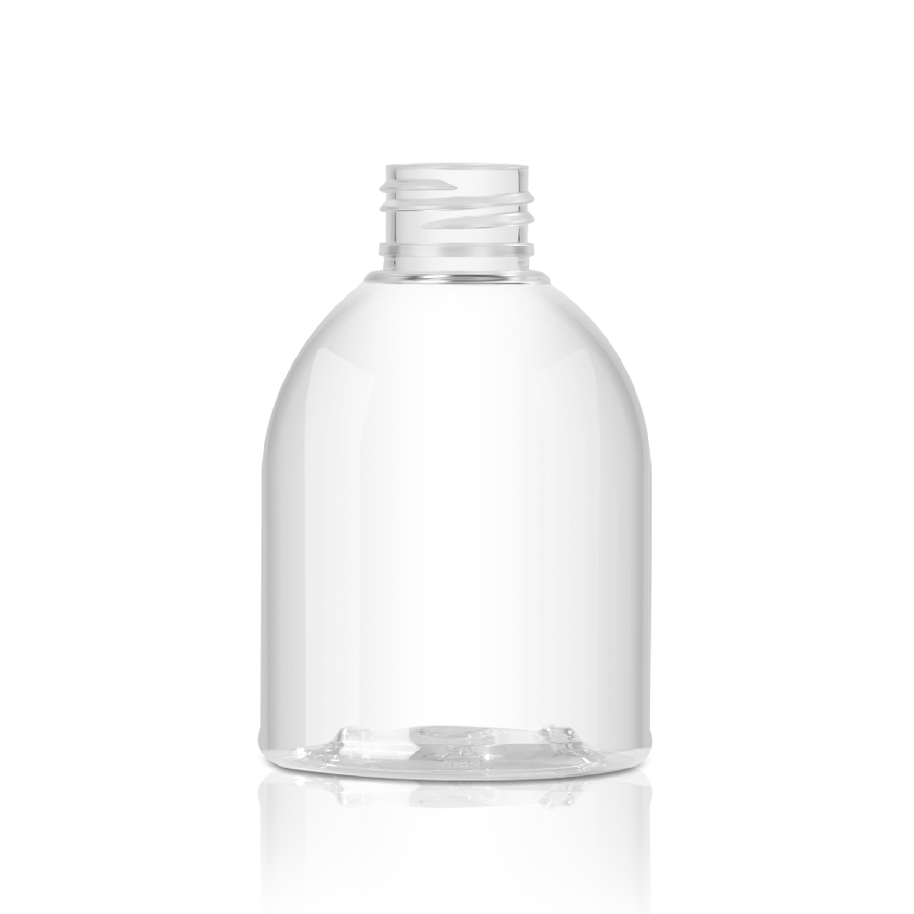 170ml PET Bostion round bottle for shampoo and plastic cosmetic packaging