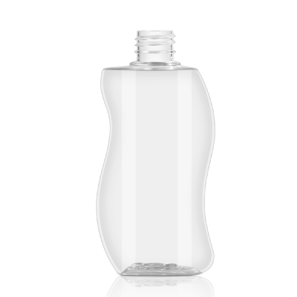 4oz 120ml transparent unique PET plastic shampoo bottle