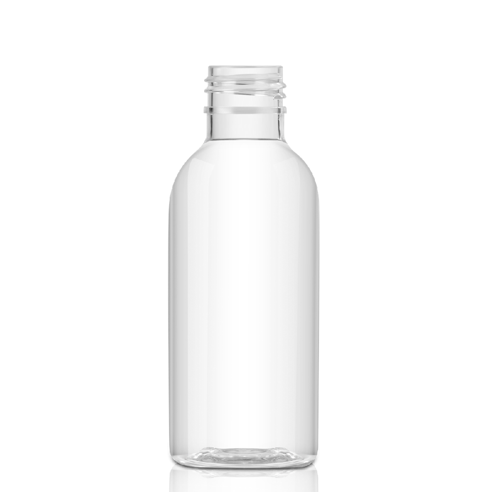 4oz 125ml transparent PET plastic shampoo bottle