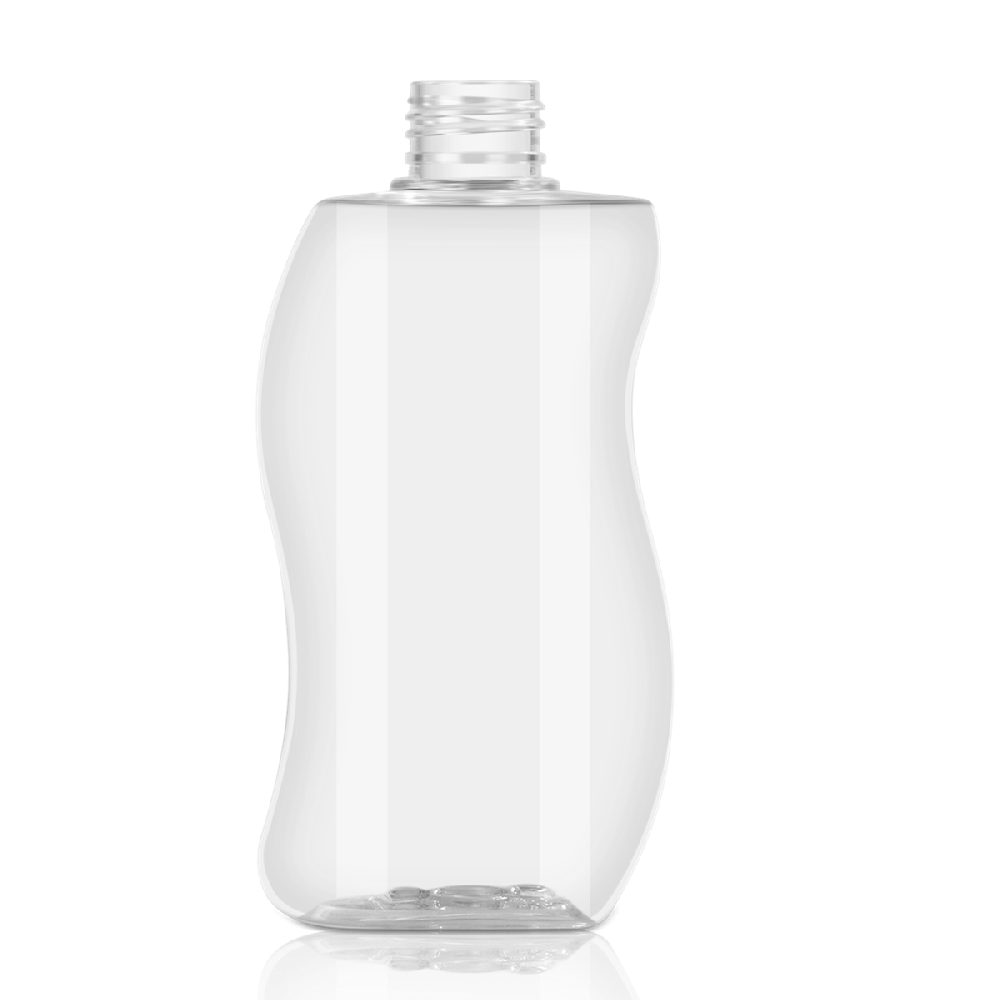 8oz 240ml transparent unique PET plastic shampoo bottle
